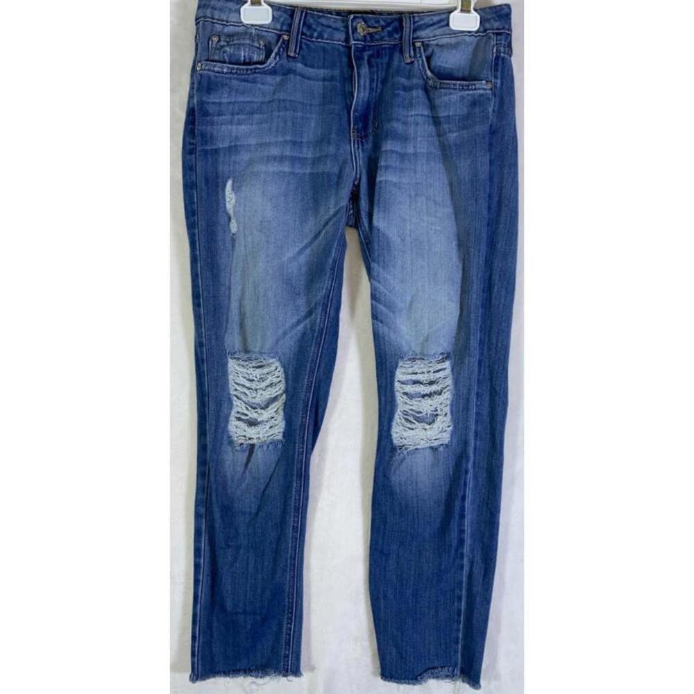 JUST BLACK JUSTBLACK blue high waist stretchy skinny jeans 27  Small S Made USA